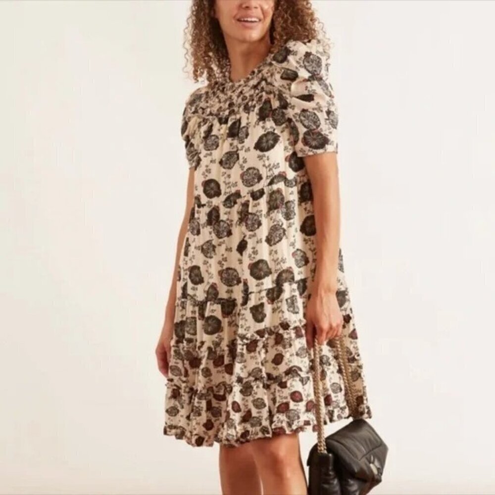 Ulla Johnson Cassian Gardenia Floral Dress Size 0